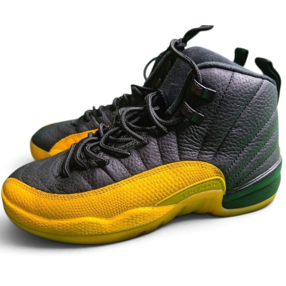 Jordan Air Jordan 12 Kids 5.5Y Black Gold Excellent Retro 153265-070
